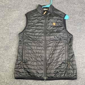 Fjallraven Abisko Padded Down Vest Womens Large Black Quilted Puffer Full Zip